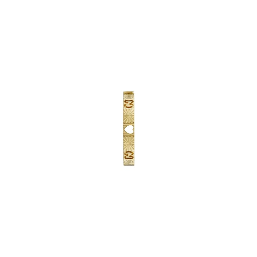Gucci Icon ring in yellow gold, diamonds, size 52