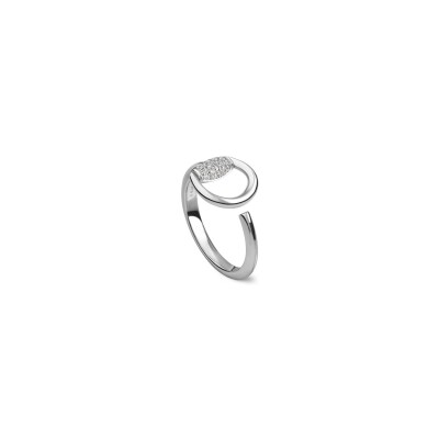 Bague Gucci Horsebit en or blanc et diamants