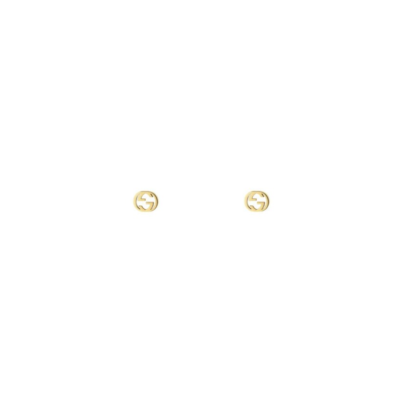 Gucci Interlocking earrings in yellow gold
