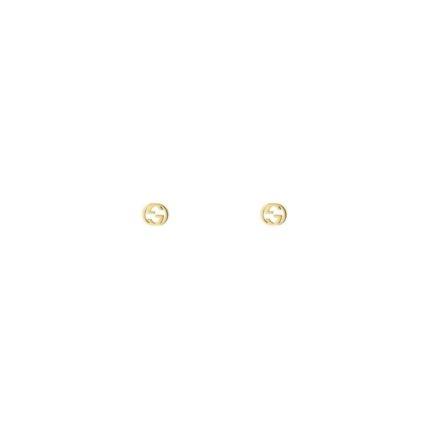 Boucles d'oreilles Gucci Interlocking en or jaune