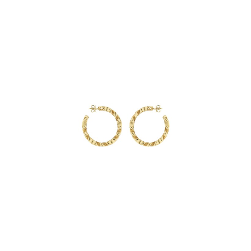 Boucles d'oreilles créoles Gucci Interlocking en métal doré