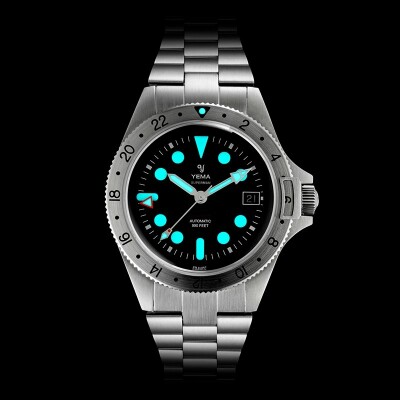 Montre Yema Superman Worldtime Steel GMT YGMT21A39-AMS