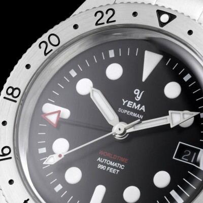 Montre Yema Superman Worldtime Steel GMT YGMT21A39-AMS