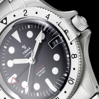 Montre Yema Superman Worldtime Steel GMT YGMT21A39-AMS