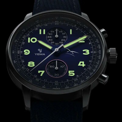 Montre Yema Flygraf Bleu YMHF1582AA-GG