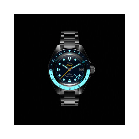 Montre Yema Navygraf Marine Nationale GMT YNAV23MN-AMS