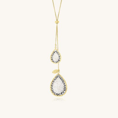Collier Sàntibé Bijoux Ysé en laiton, métal doré et perles argent