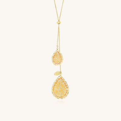Collier Sàntibé Bijoux Ysé en laiton, métal doré et perles doré