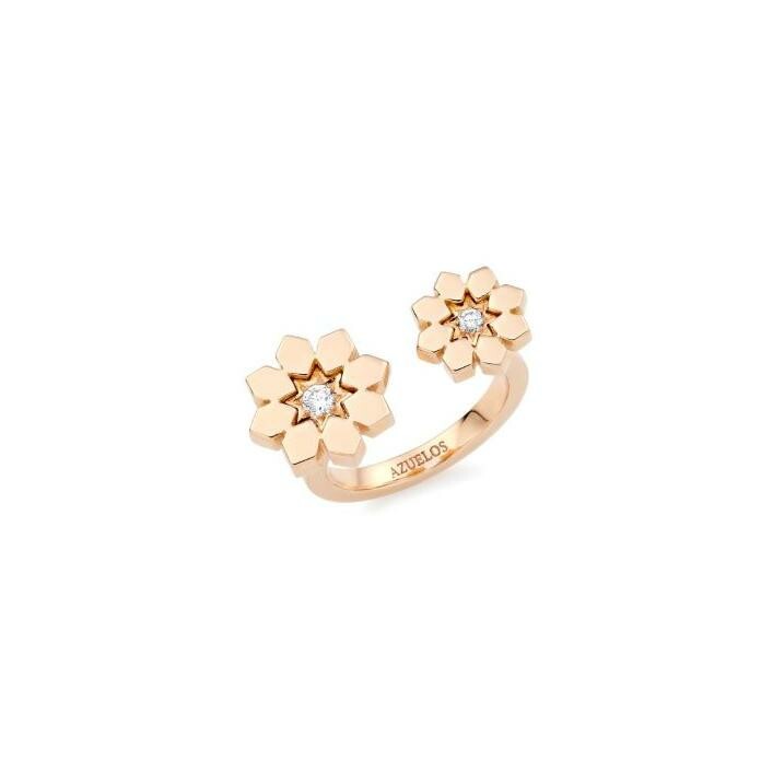 Zellij ring, pink gold and diamonds