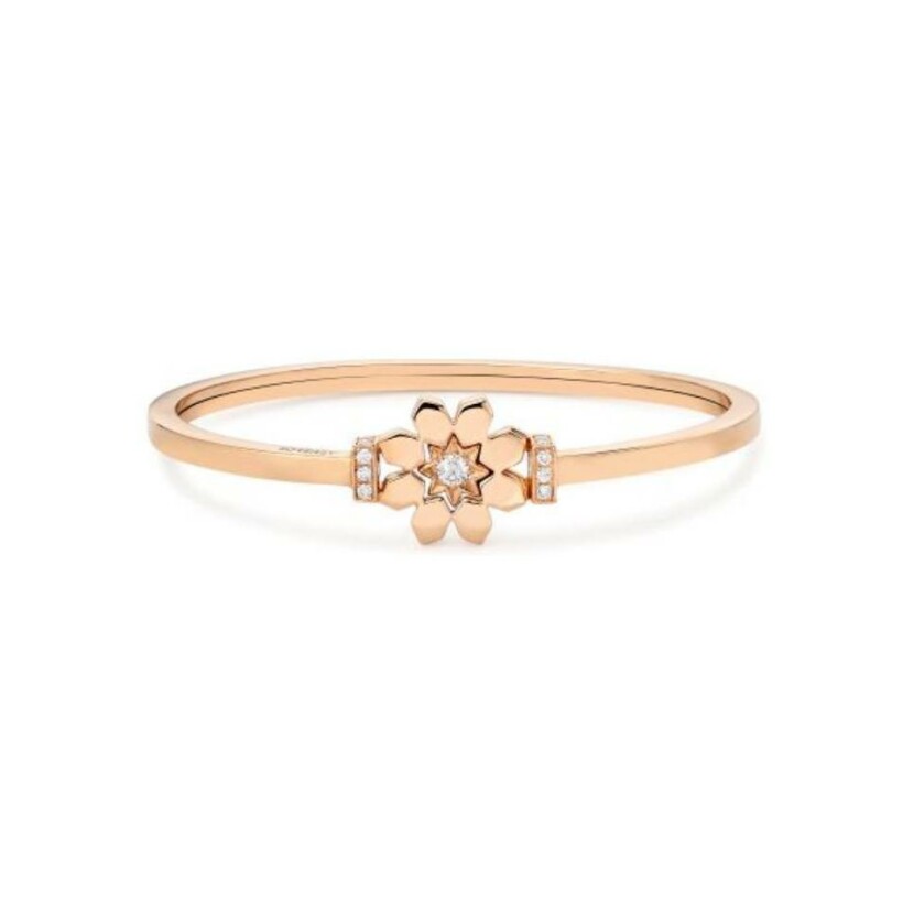 Zellij bracelet, pink gold and diamonds