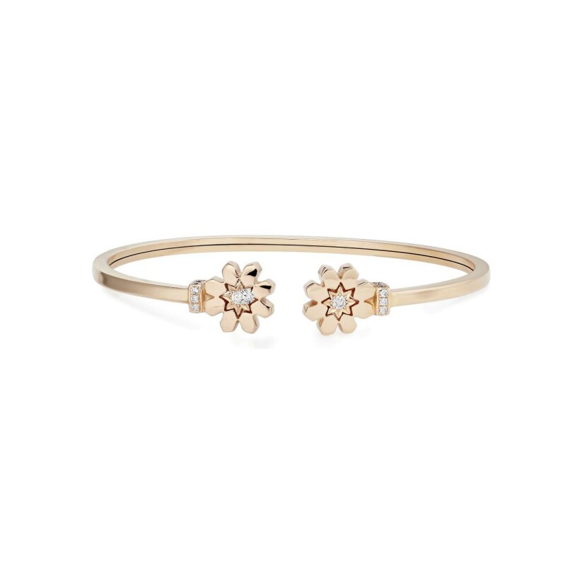 Zellij bracelet, rose gold and diamonds
