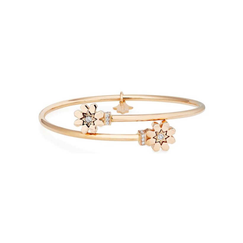Bracelet Zellij en or rose et diamants