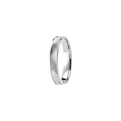 Alliance en or blanc et platine, 4mm