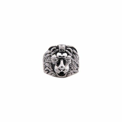 Bague Zeades Lion en acier