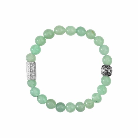 Bracelet Lauren Steven Design Cancer en aventurine, taille M