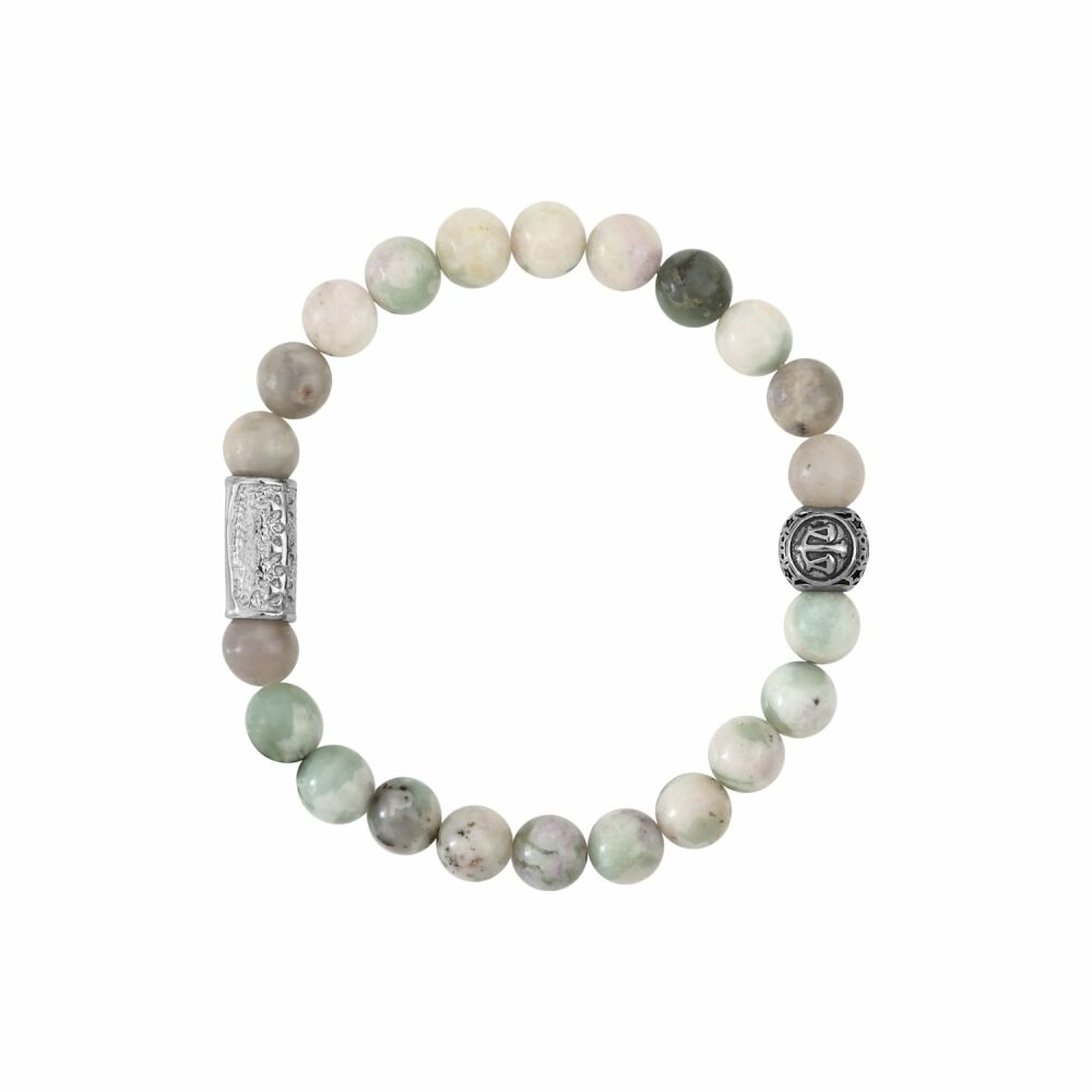 Bracelet Lauren Steven Design Balance en jade de la paix, taille L