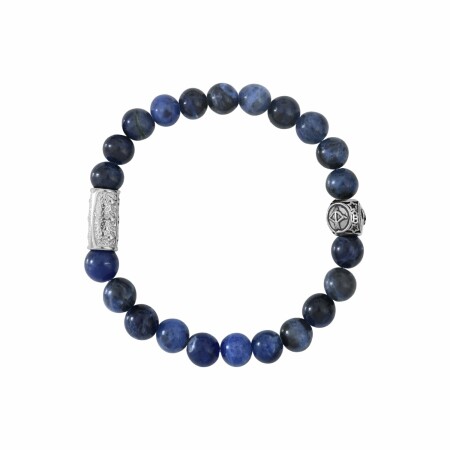 Bracelet Lauren Steven Design Sagitaire en sodalite africaine, taille L