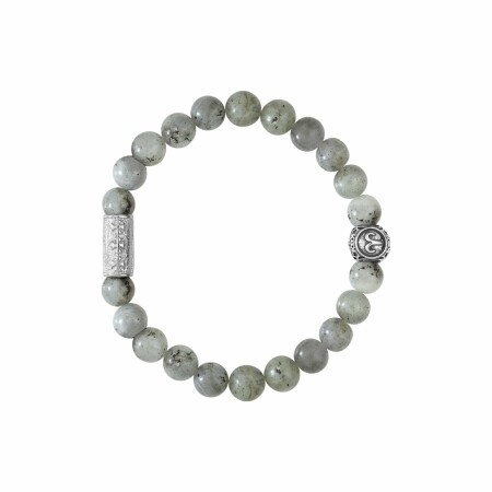 Bracelet Lauren Steven Design Poisson en labradorite, taille M