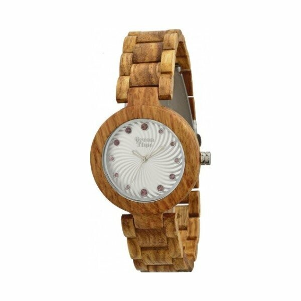 Montre Green Time en bois de amboine ZW054E