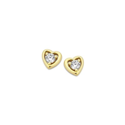 Boucles d'oreilles Naiomy Moments en argent doré et oxydes de zirconium