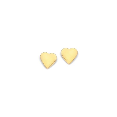 Boucles d'oreilles Naiomy Moments Cœurs en argent plaqué or jaune