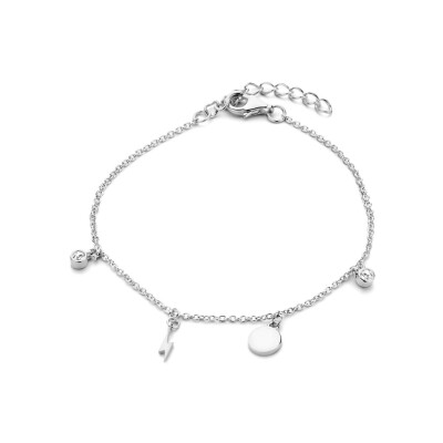 Bracelet Naiomy Moments en argent et oxydes de zirconium