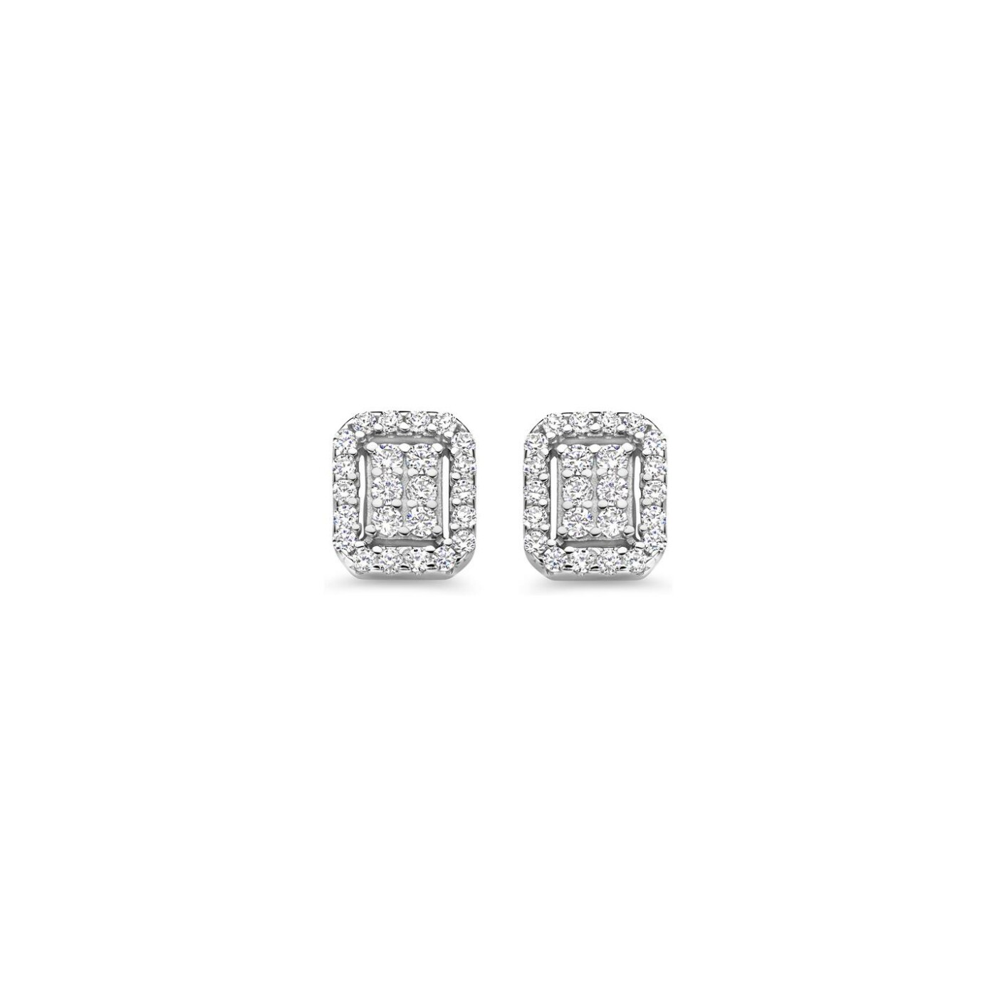 Boucles d'oreilles pendantes Naiomy Silver en argent et oxydes de zirconium