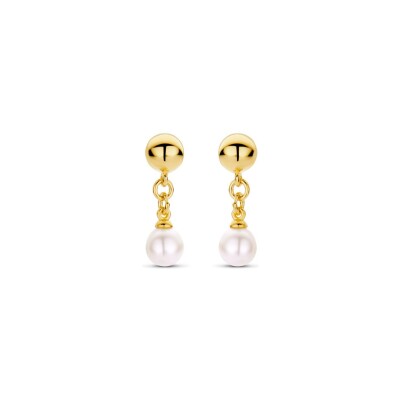 Boucles d'oreilles Naiomy Silver en argent doré et perle
