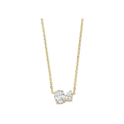 Collier Naiomy Silver en argent plaqué or jaune et oxydes de zirconium