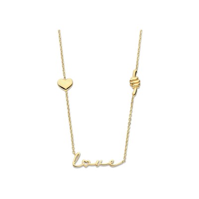 Collier Naiomy Silver Love en argent plaqué or jaune