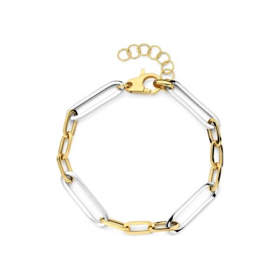 Bracelet Naiomy Silver maillons en argent bicolore