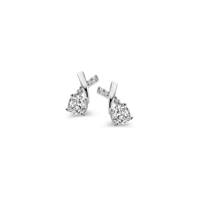 Boucles d'oreilles Naiomy Silver en argent et oxydes de zirconium