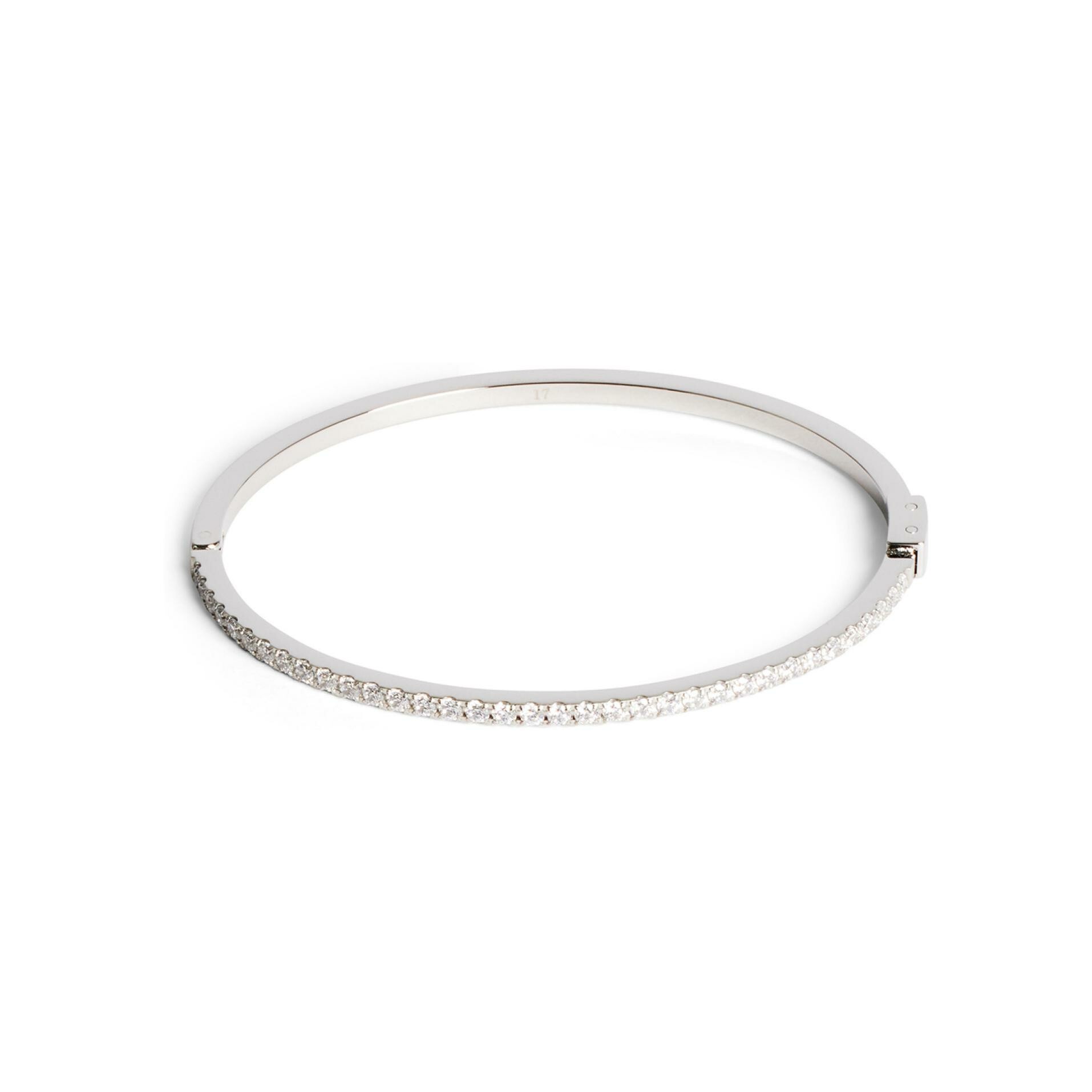 Bracelet Coeur de Lion Eternal Love en acier et zircons, taille 17cm