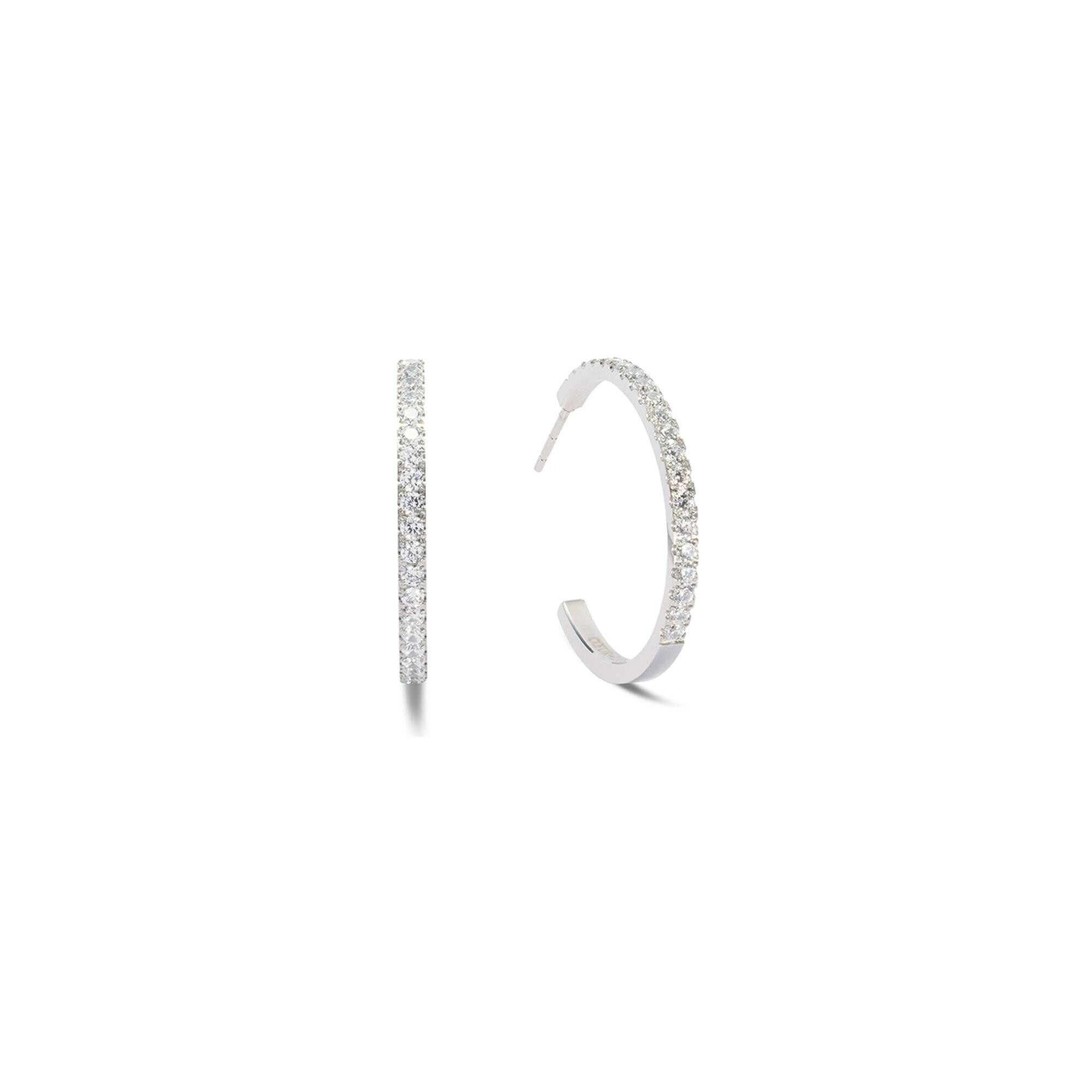 Boucles d'oreilles Coeur de Lion Eternal Love en acier et zircons