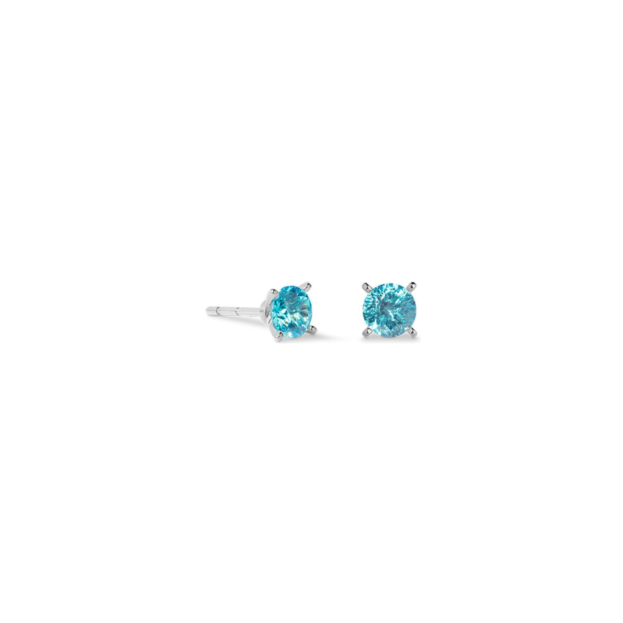 Boucles d'oreilles Coeur de Lion Glam Dot 5mm en acier et zircons