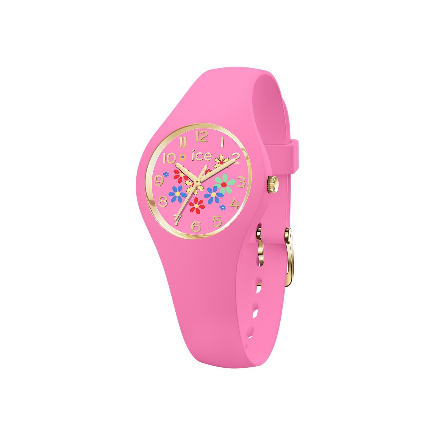 Ice-Watch ICE Flower Colour Leaves - Orologio Donna Nero Con Cinturino In Silicone - Cassa 40mm - Impermeabile 10 ATM