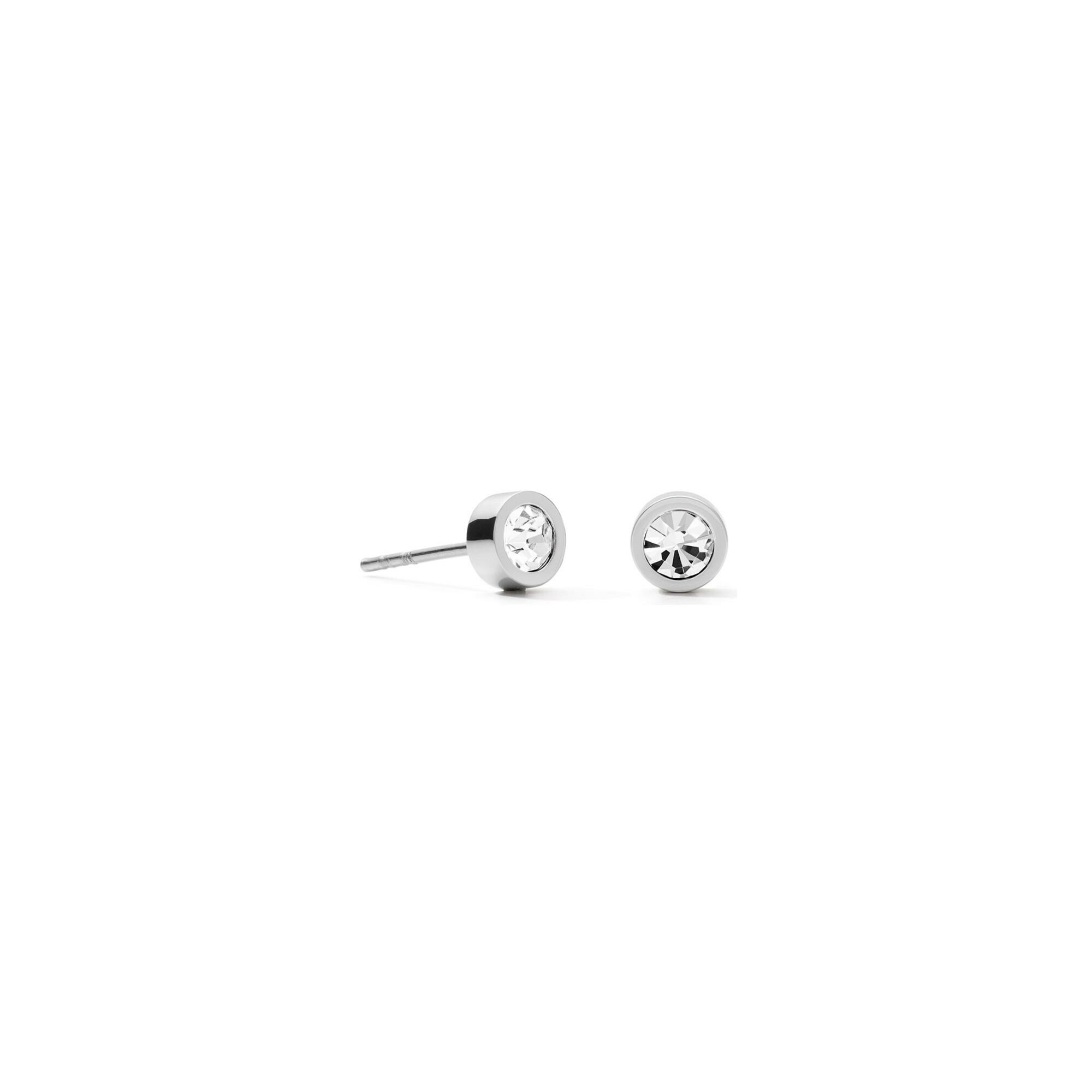 Boucles d'oreilles Coeur de Lion Sparkling Dot  en acier et cristaux