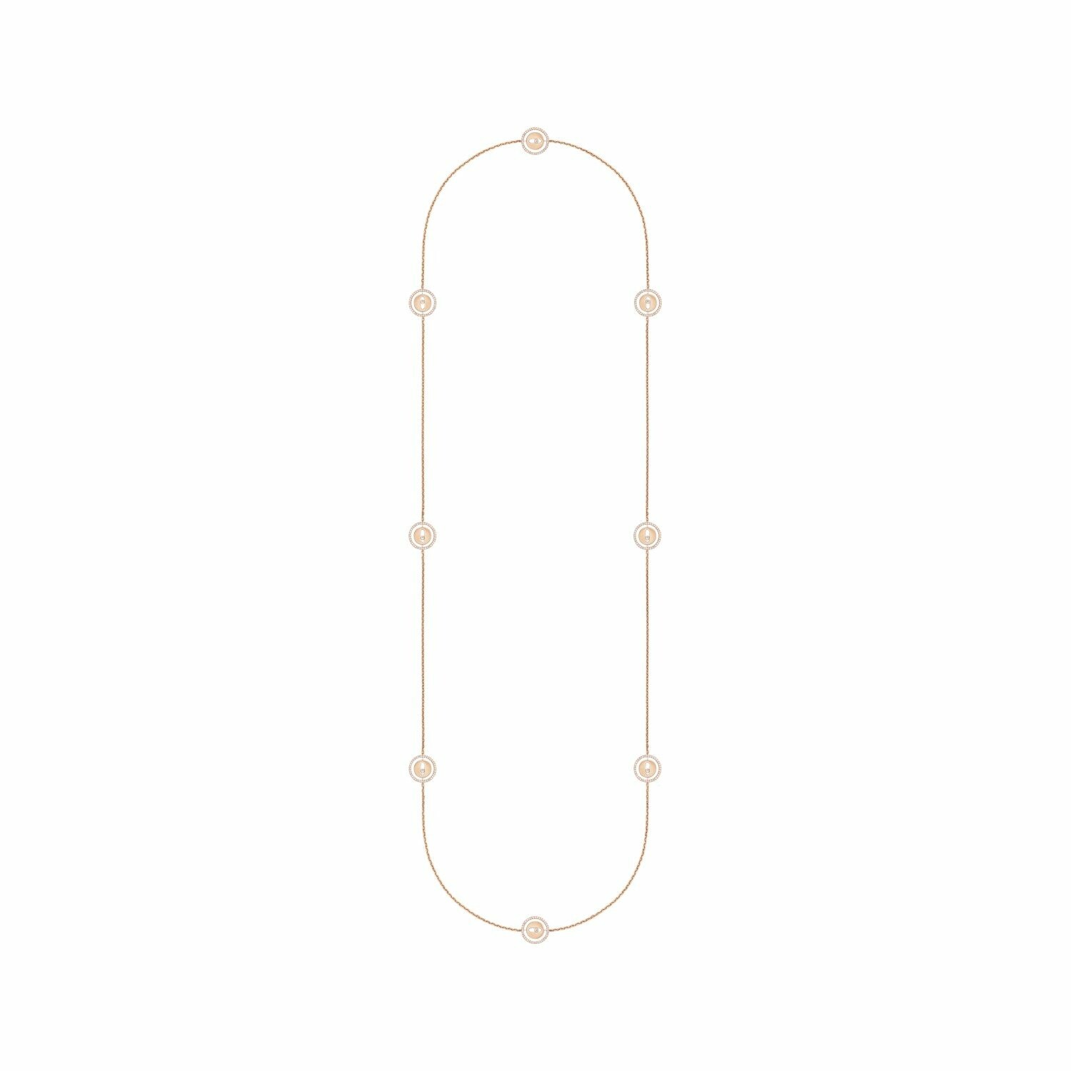 Collier Messika Lucky Move en or rose et diamants 