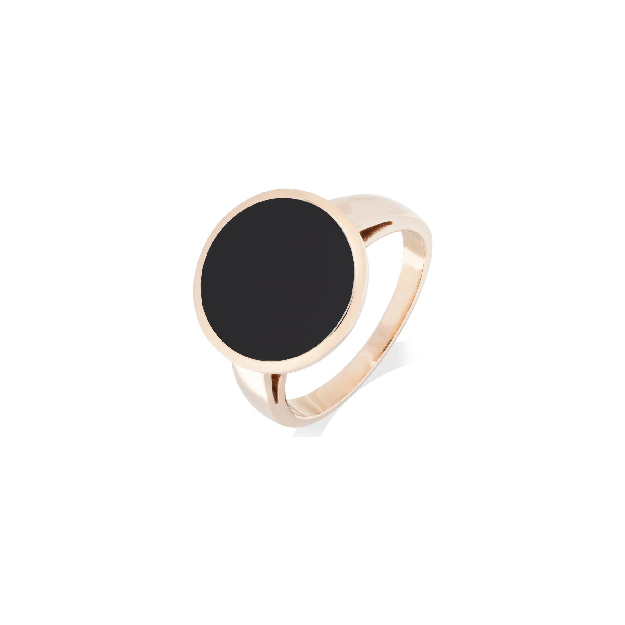 Bague Cesare Pompanon Buona Fortuna Solo en or rose et onyx