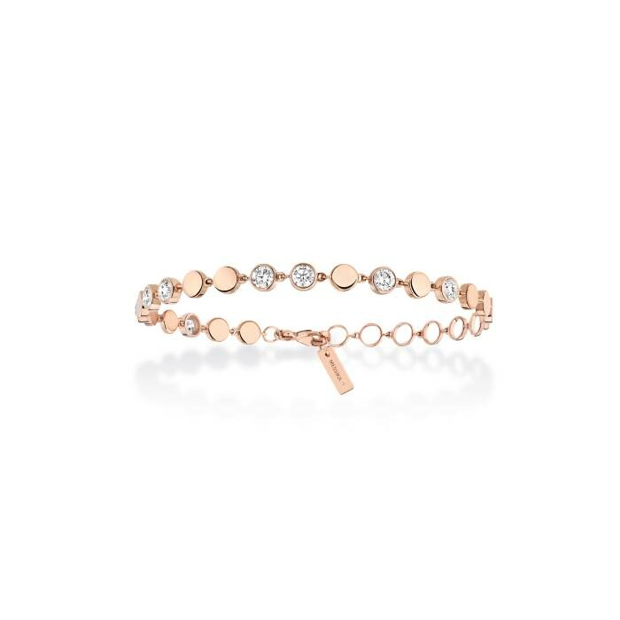 Bracelet Messika D-Vibes en or rose et diamants vue 2