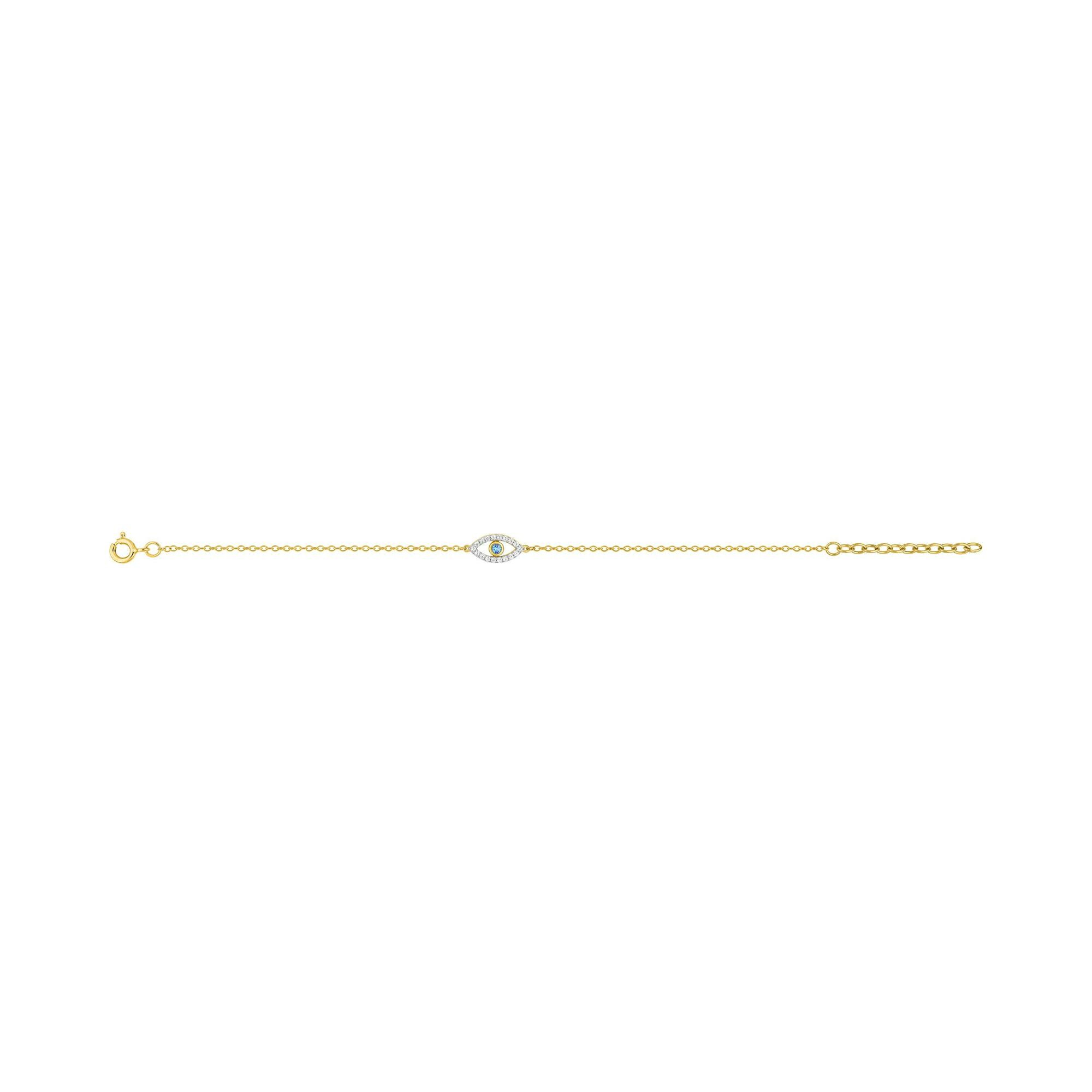Bracelet en plaqué or et oxyde de zirconium