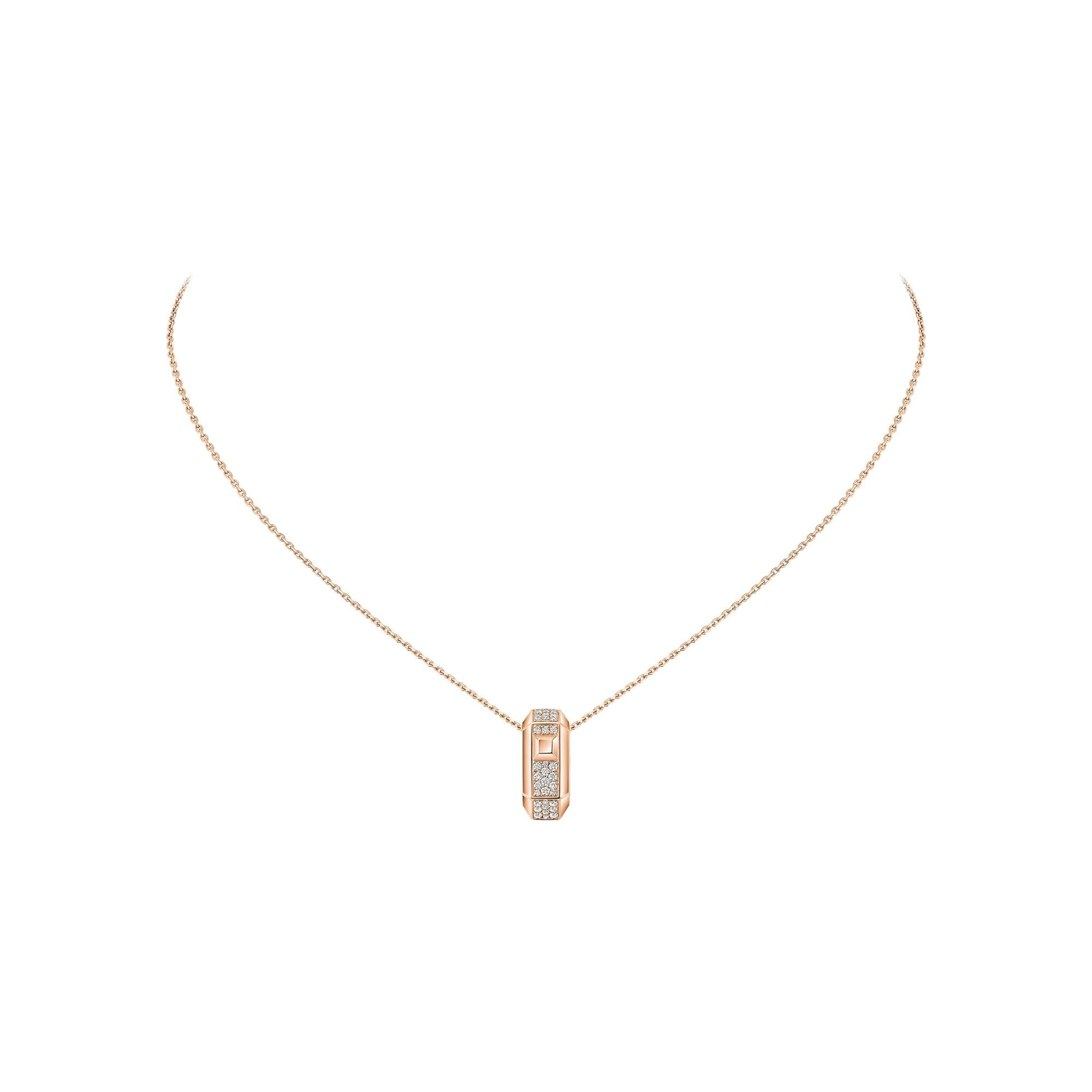 Collier pendentif Messika Moderniste pendentif en or rose et diamant