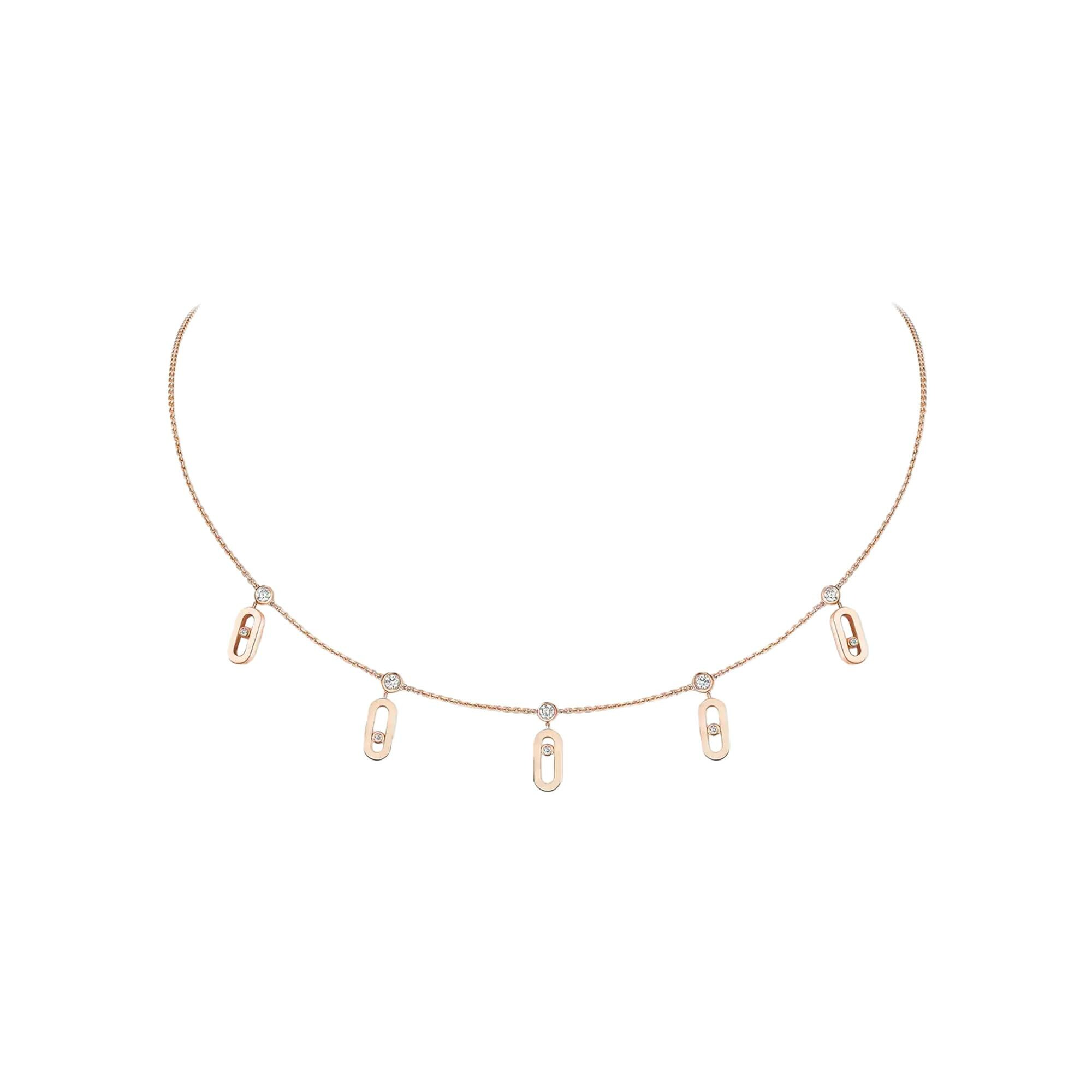 Collier choker Messika Move Uno en or rose et diamant