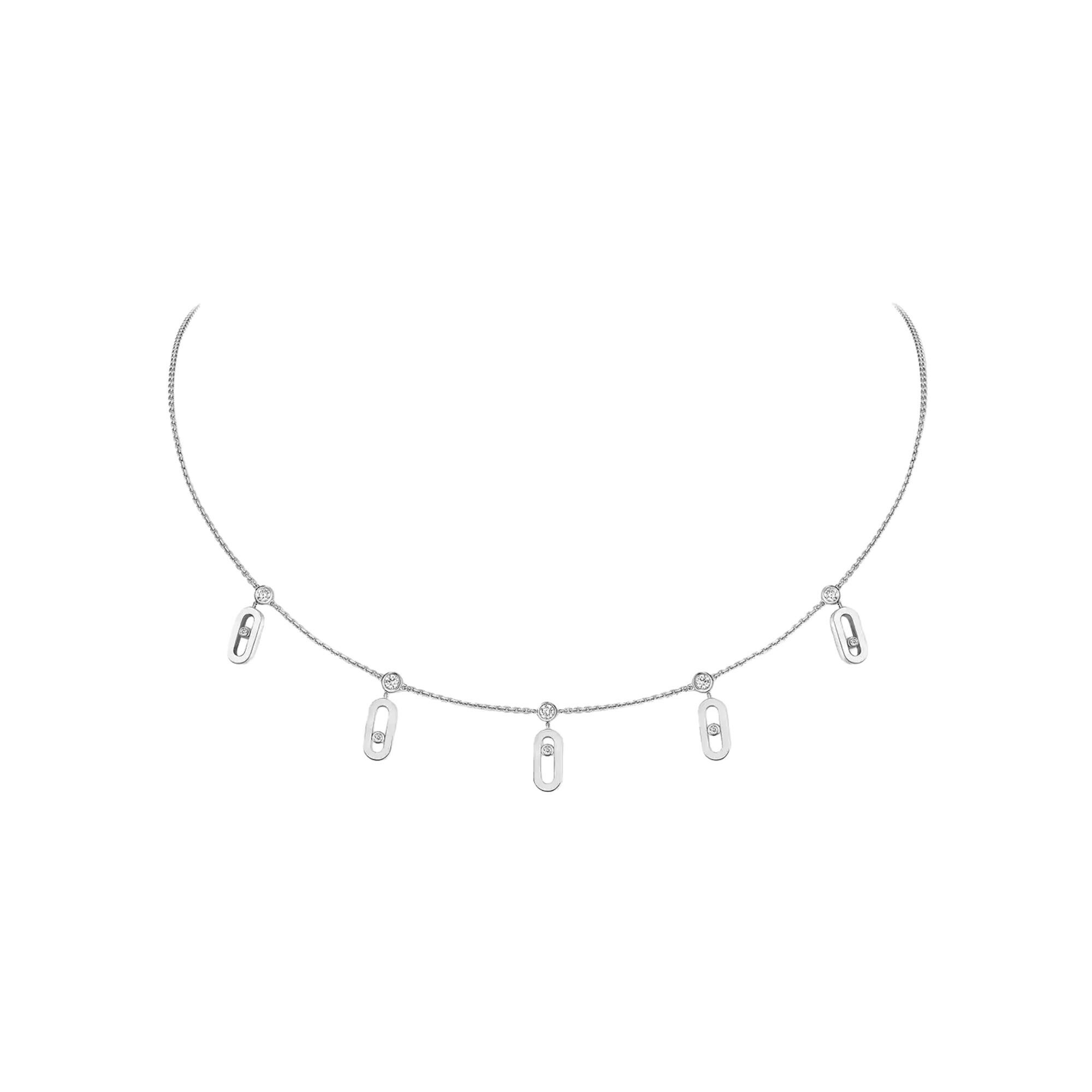 Collier choker Messika Move Uno en or blanc et diamant
