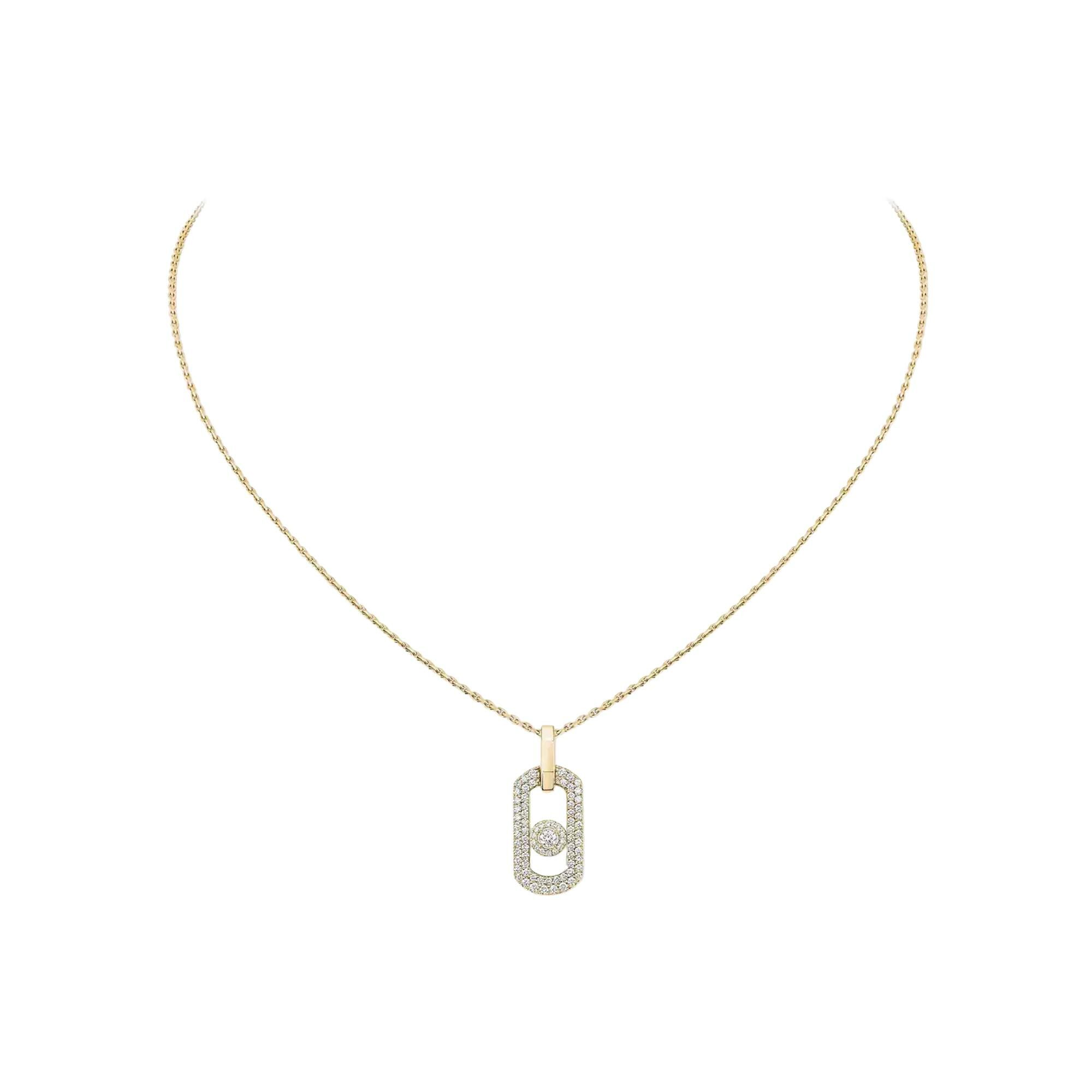 Collier Messika So Move pavé en or jaune et diamant
