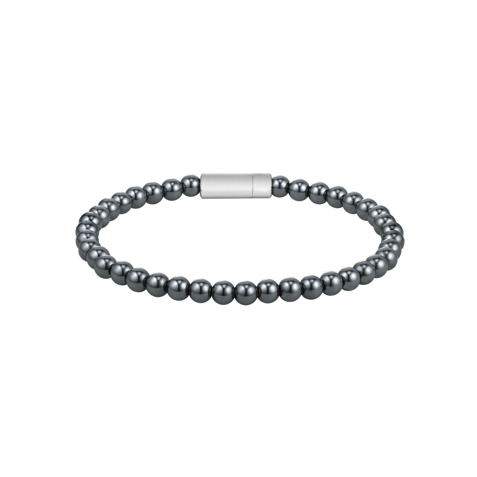 Bracelet BOSS en acier et hématite vue 1