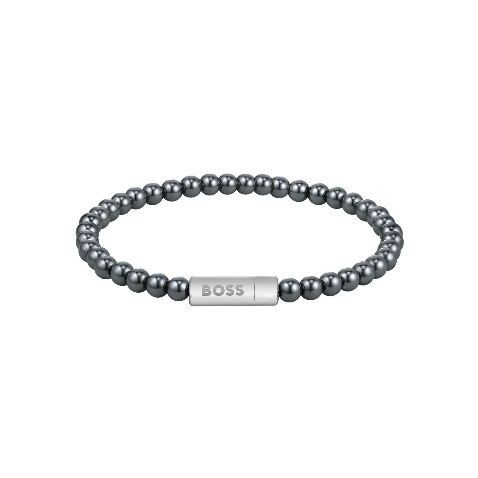 Bracelet BOSS en acier et hématite vue 2