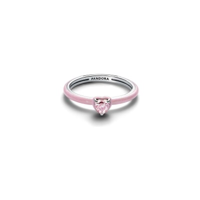 Bague Pandora ME cœur chakra rose en argent taille 54 vue 2