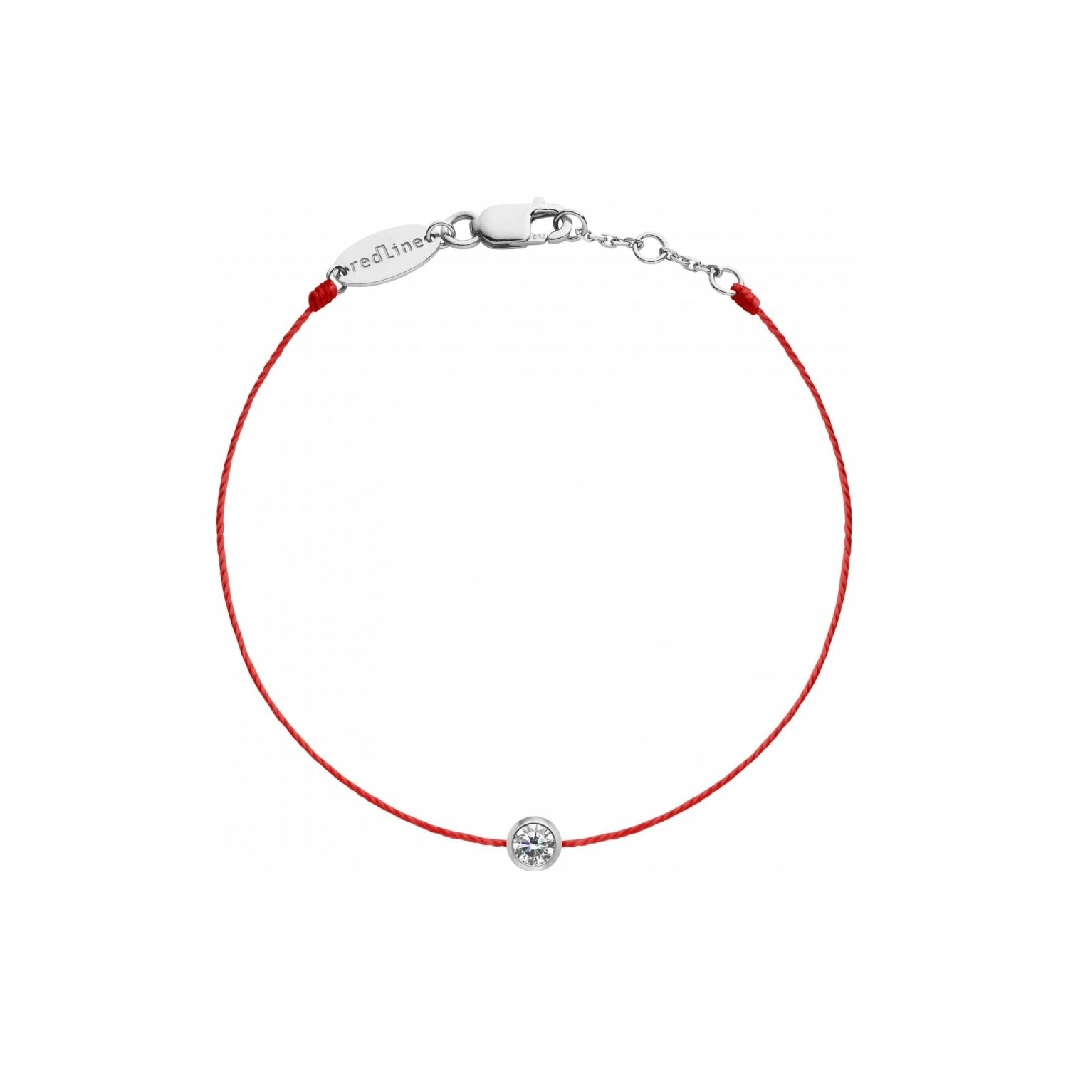 Achat Bracelet RedLine Pure fil rouge avec diamant 0.10ct serti clos, or  blanc - Agnès Pellegrin