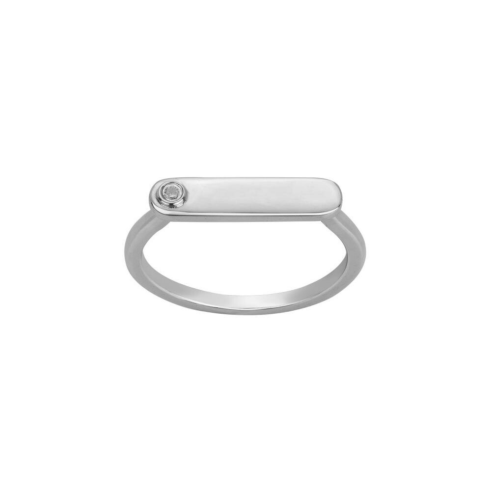 Bague La Garçonne en plaqué or et Diamant, taille 56